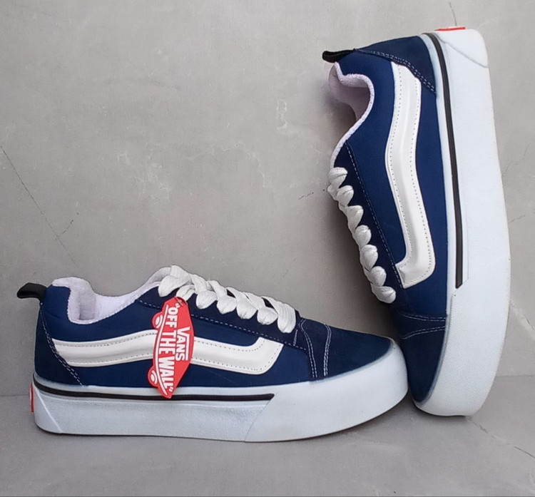 کفش کتونی ونس لژدار سرمه ای (Vans Platform) | ترکیب اصالت و قدبلندی