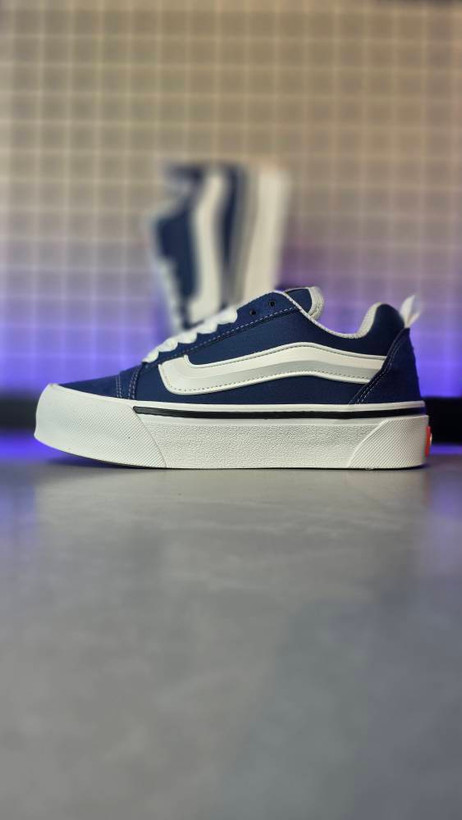 کفش کتونی ونس لژدار سرمه ای (Vans Platform) | ترکیب اصالت و قدبلندی