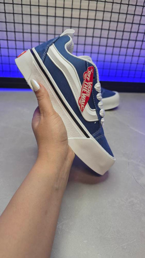 کفش کتونی ونس لژدار سرمه ای (Vans Platform) | ترکیب اصالت و قدبلندی