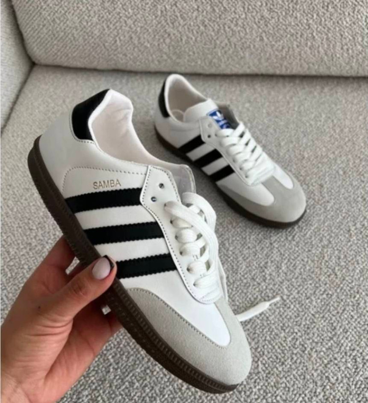 کفش کتونی آدیداس سامبا سفید مشکی (Adidas Samba)