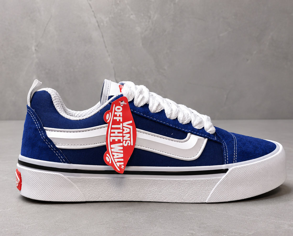 کفش کتونی ونس لژدار سرمه ای (Vans Platform) | ترکیب اصالت و قدبلندی