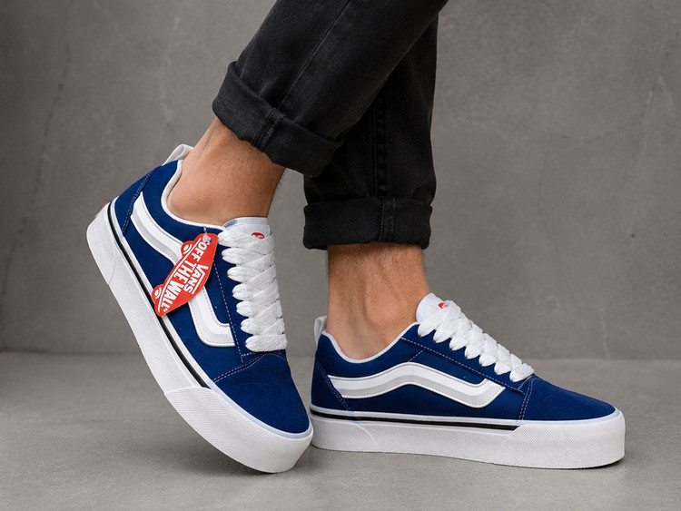 کفش کتونی ونس لژدار سرمه ای (Vans Platform) | ترکیب اصالت و قدبلندی