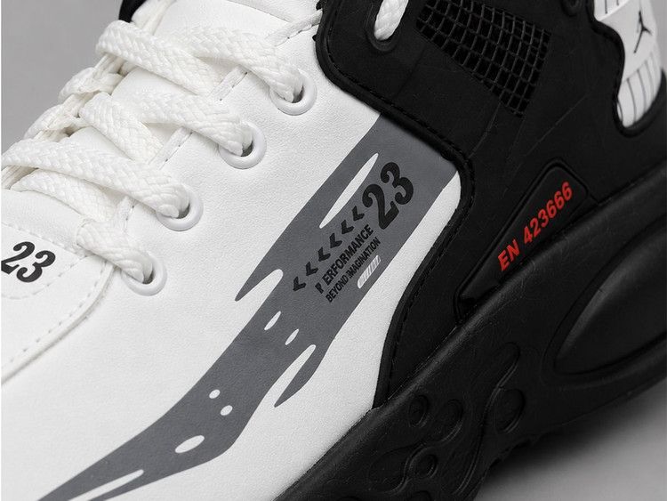 کفش کتونی نایک ایر جردن 4 رترو سفید مشکی (Jordan 4 Retro) | خاص و کلاسیک