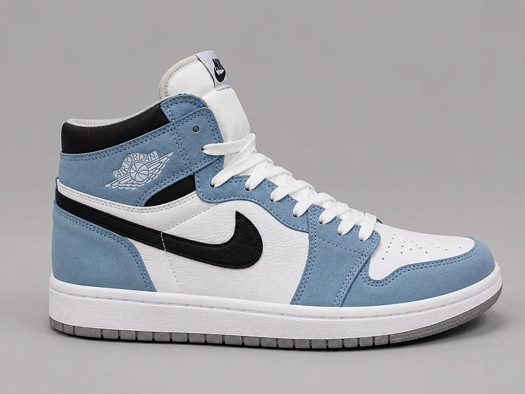 کفش کتونی نایک ایر جردن ۱ لو دخترانه آبی سفید (Jordan 1 Low) | استایل جذاب
