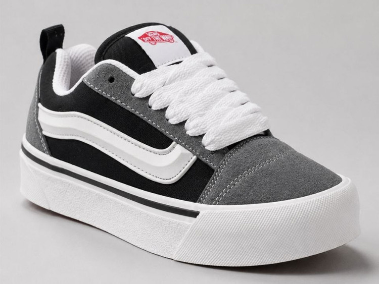 کفش کتونی ونس طوسی مشکی لژدار (Vans Platform) | استایل خیابانی و قدبلند