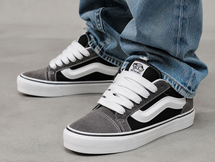 کفش کتونی ونس طوسی مشکی لژدار (Vans Platform) | استایل خیابانی و قدبلند