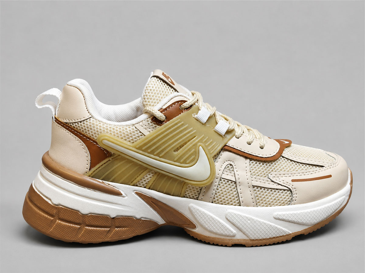 کفش کتونی نایک وی تو کی کرم قهوه ای (Nike V2K Run)