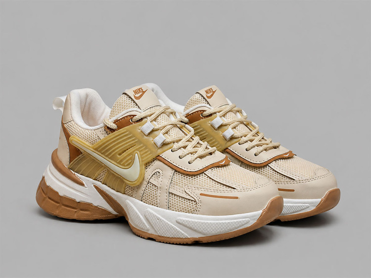 کفش کتونی نایک وی تو کی کرم قهوه ای (Nike V2K Run)