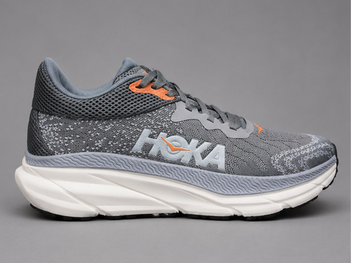 کفش رانینگ هوکا کلیفتون ۸ طوسی نارنجی (Hoka Clifton 8)
