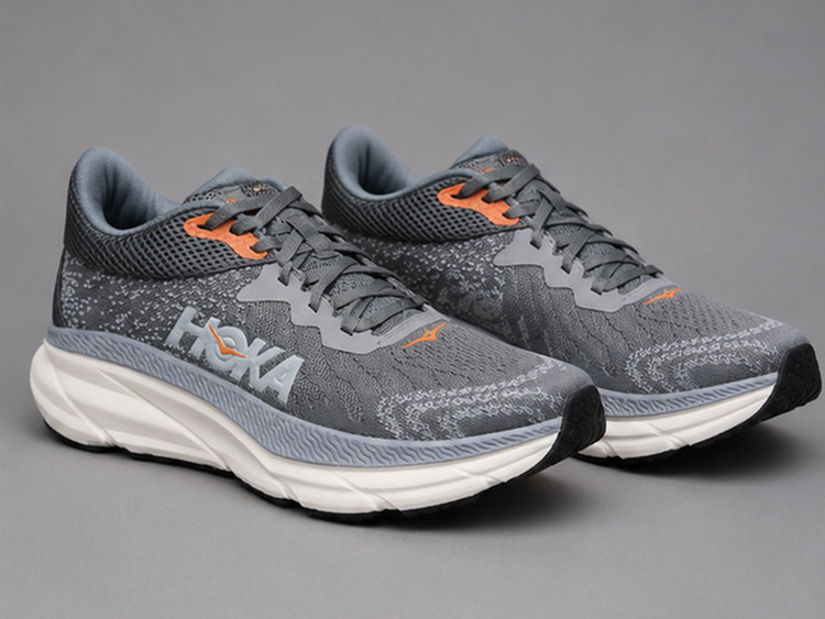 کفش رانینگ هوکا کلیفتون ۸ طوسی نارنجی (Hoka Clifton 8)