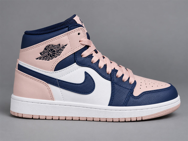 کفش جردن ساقدار سورمه ای صورتی کالباسی/Jordan Mid-Top Navy Pink